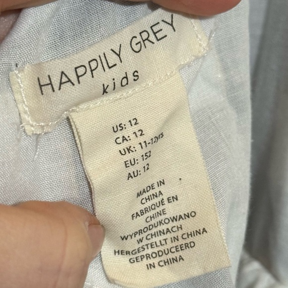 Happily Grey Puff Sleeve Ruffle Maxi Dress Girls 12 Black Buffalo Plaid Holiday - Picture 5 of 6